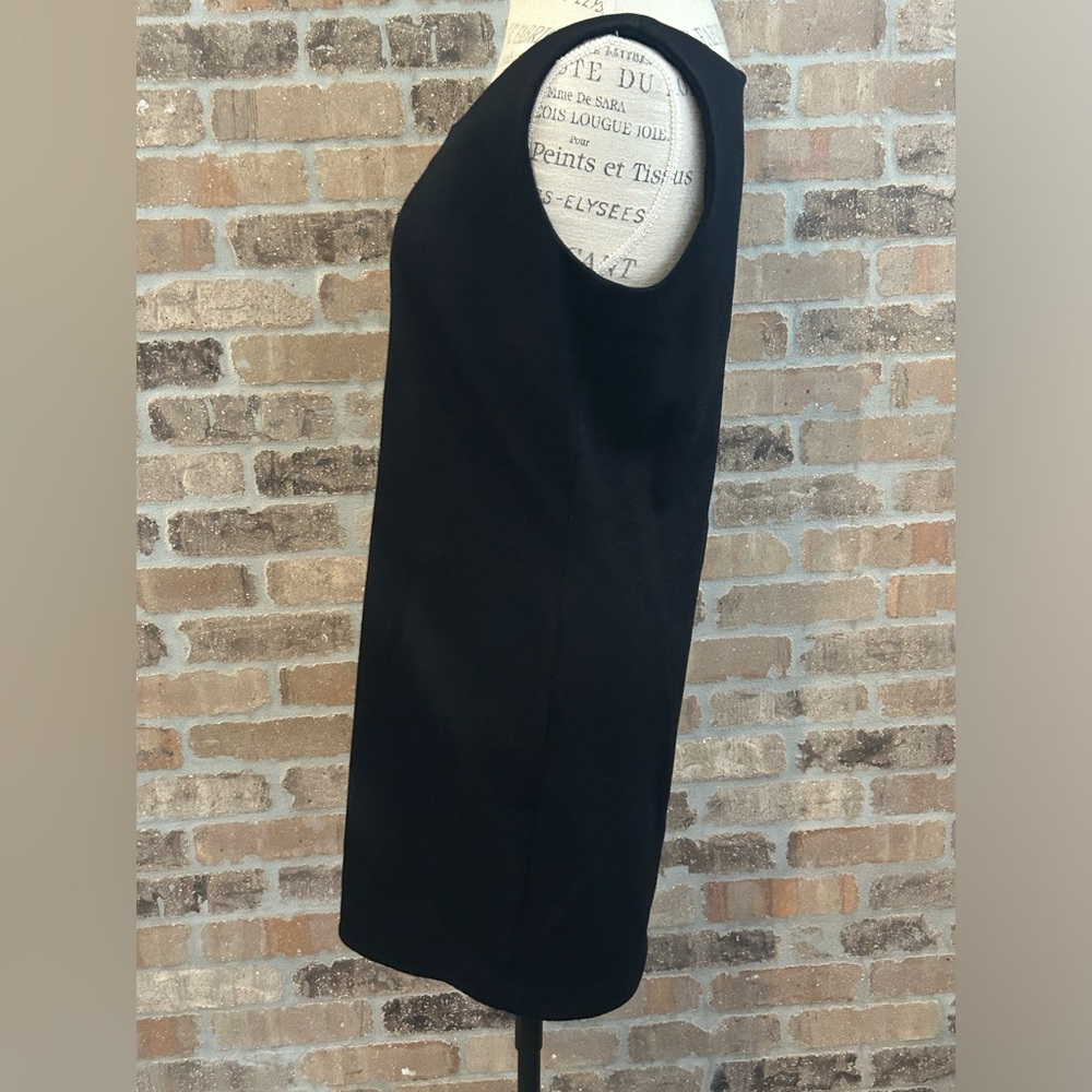 Elegant Black Sleeveless Dress - Picture 3 of 9